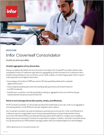 Infor Cloverleaf Consolidator Brochure English