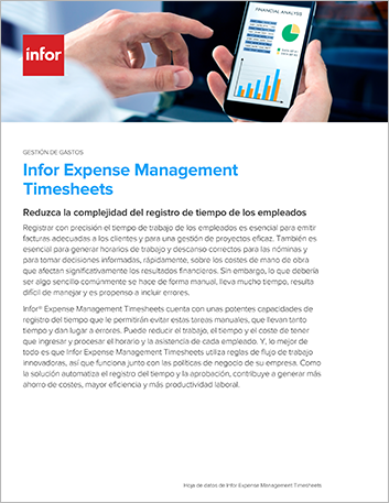 th Infor Expense Management Timesheets Data Sheet Spanish Spain 