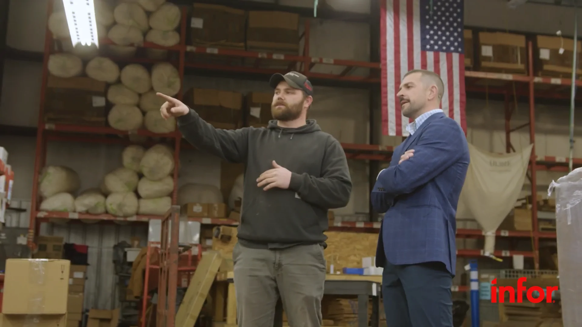2 gentlemen in a warehouse