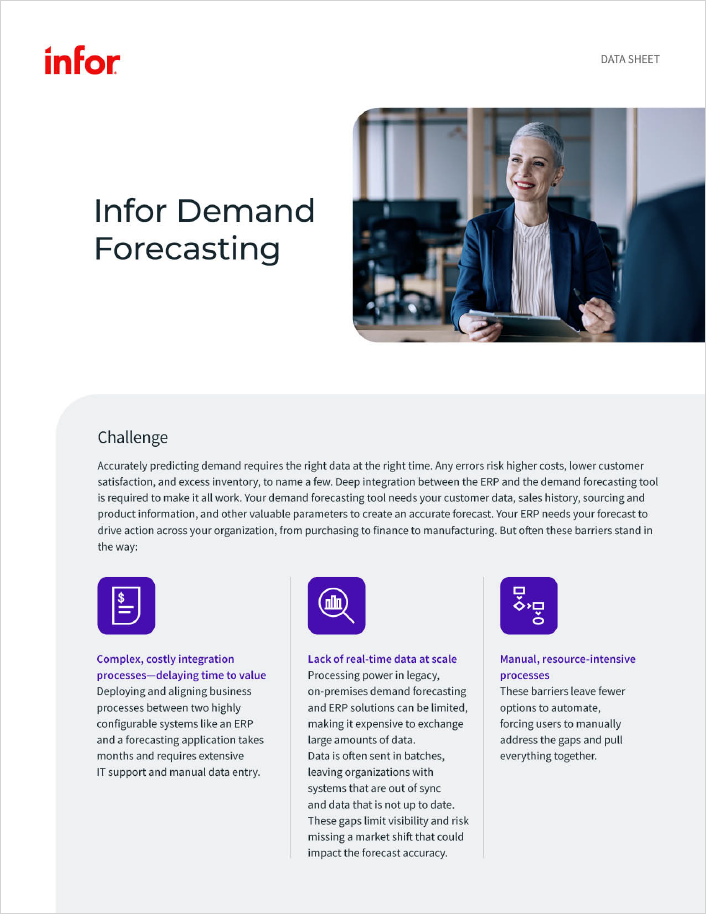 Infor Demand Forecasting th Data Sheet