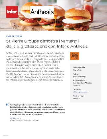 th St Pierre Groupe proves   benefits of digitalisation with Infor and Anthesis Case Study Italian