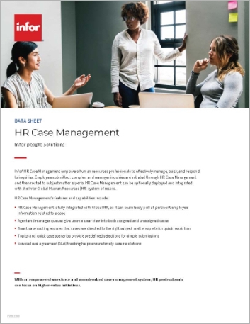 HR Case  Management Data Sheet English