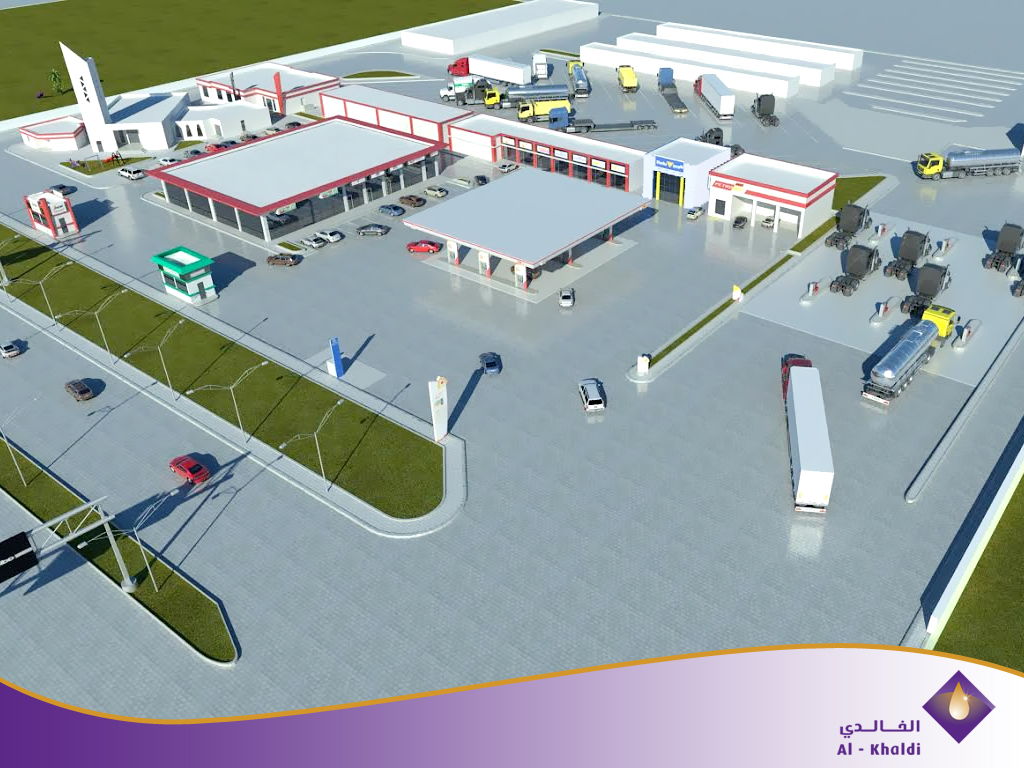 Al Khaldi fuel station rendering Saudi gas petrol