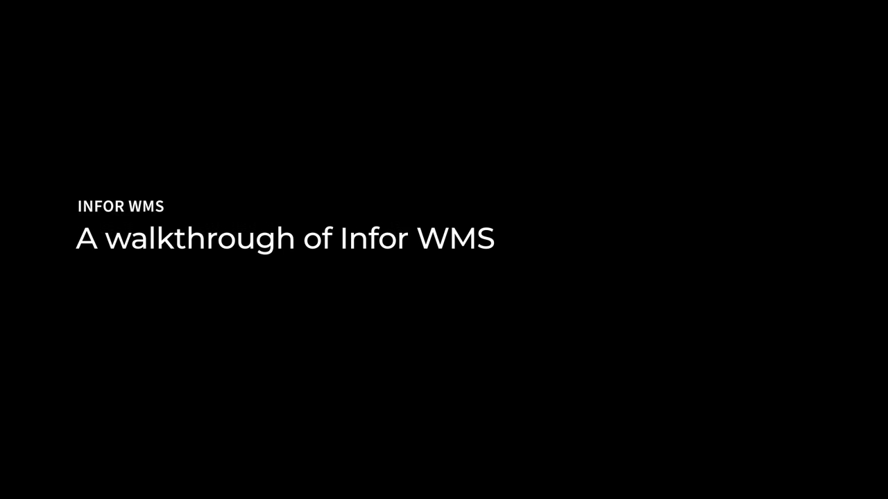 แหล่งข้อมูลเกี่ยวกับ Infor WMS