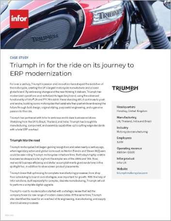 Triumph Motorcycle Case Study - Infor LN