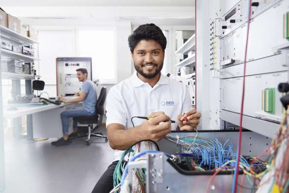 man with electrical wiring