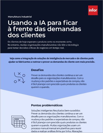 Using AI to stay   ahead of customer demands Infographic Portuguese Brazil 457px