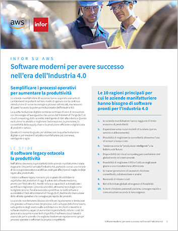 th Modern software for   Industry 4.0 success Brochure Italian