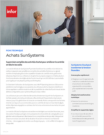 SunSystems Purchasing Data Sheet French   France 457px