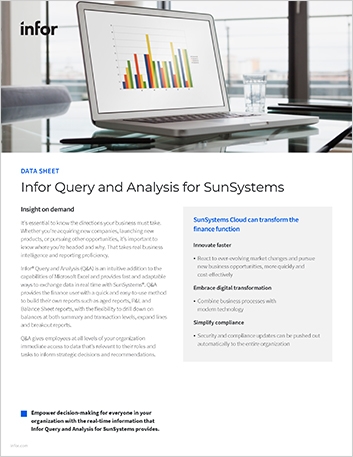 Infor Query and Analysis for SunSystems Data Sheet English