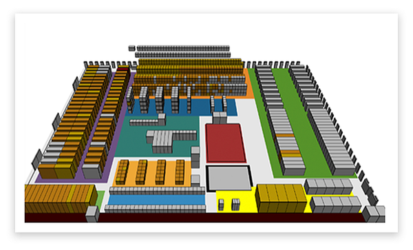 Imagem em 3D do WMS