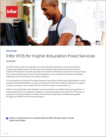  Infor POS for Higher Education Food Services
  Brochure English 