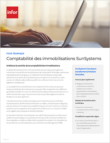 th SunSystems Fixed Assets Accounting   Data Sheet French France