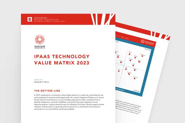 2023 Nucleus iPaaS Technology Value Matrix report