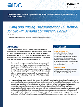 IDC Spotlight report, Billing and Pricing Transformation