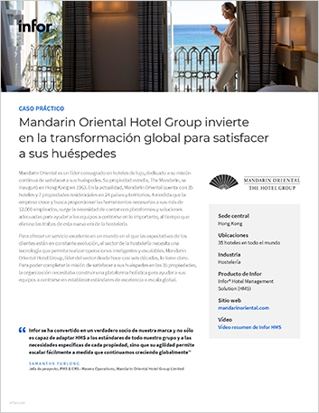 th Mandarin Oriental Hotel Group invests in global transformation to delight guests Case Study Spanish Spain 1 