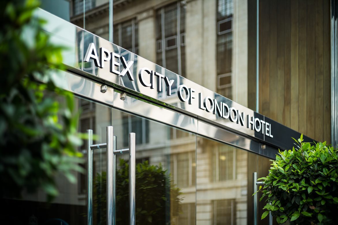 the entrance to the apex city of london hotel