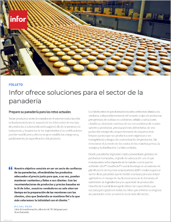 th Infor delivers solutions for the bakery industry Brochure Spanish LATAM 457px