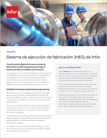 Infor Manufacturing Execution System MES   Brochure Spanish Spain 457px