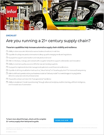 Are you  running a 21st century supply chain Checklist English