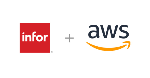 Infor AWS logos lockup