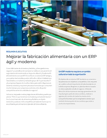th Improve food and beverage manufacturing with an agile modern ERP Executive Brief Spanish Spain 