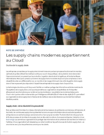 th Modern supply chains be long in cloud   Executive Brief French