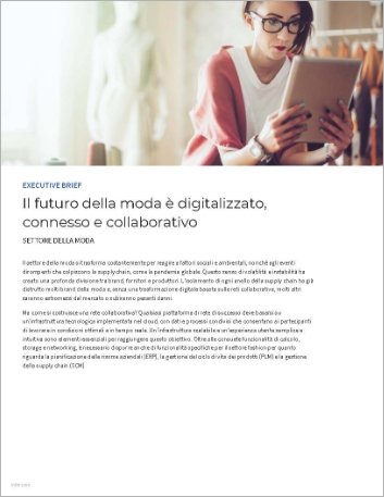 th The future of fashion is   digitized connected and collaborative Executive Brief Italian