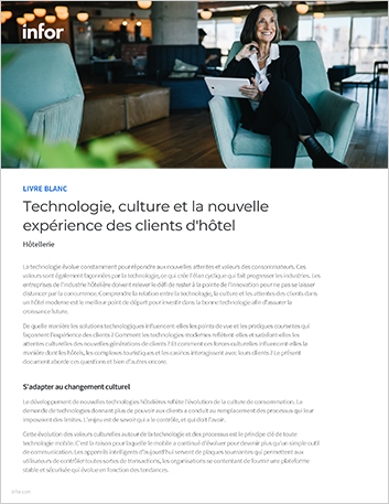 th Technology culture and the new hotel   guest experience White Paper French France