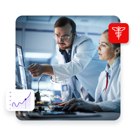 Electronics Research, Development Facility Engineer Project Manager Talks With Scientist working on Computer 