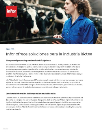 th Infor delivers solutions for the dairy industry Brochure Spanish LATAM 457px