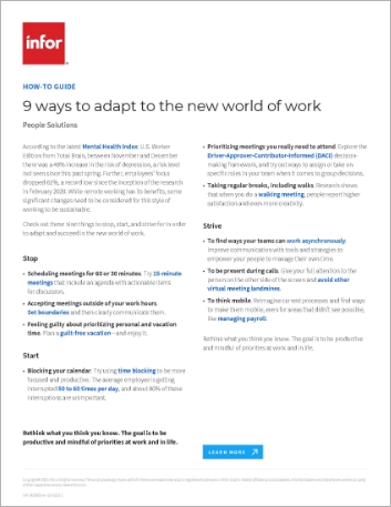 9 ways to adapt to the new world of work How to Guide English