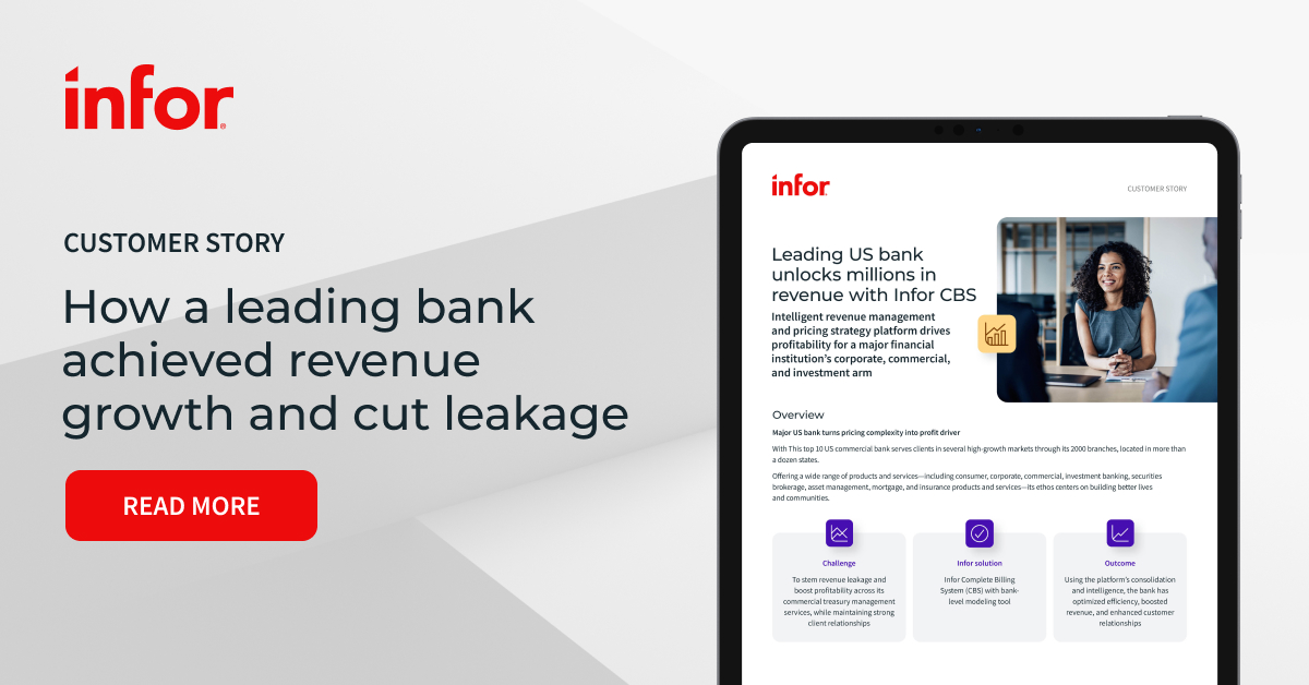 Major US bank optimizes pricing to increase profit | Infor