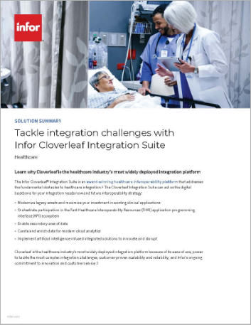 Tackle integration challenges with Infor Cloverleaf Integration Suite Solution