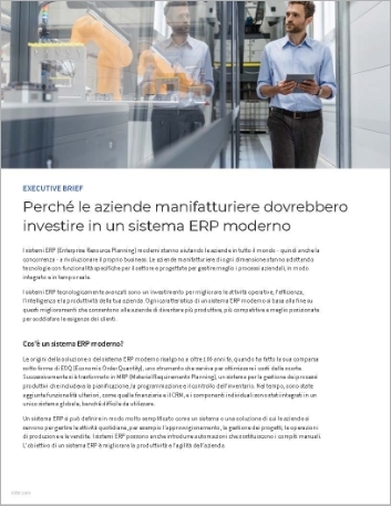 th Why manufacturers should   invest in a modern ERP Executive Brief Italian