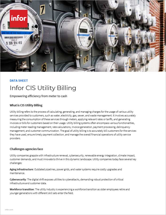 Infor CIS Utility Billing Data Sheet
  English 457px