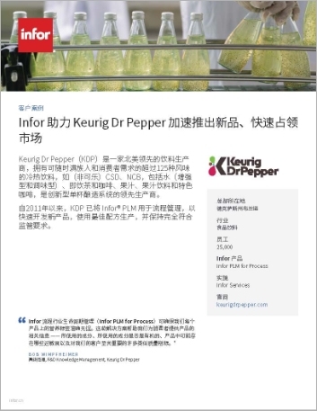 th Keurig Dr Pepper Case Study Infor PLM for Process Optiva Food and Beverage NA Chinese Simplified 1