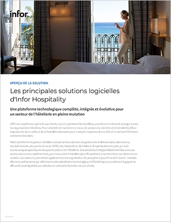 th Infor Hospitality core software   solutions Solution Summary French France