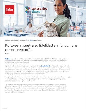 th Portwest shows Infor loyalty with third evolution Article Spanish Spain 
