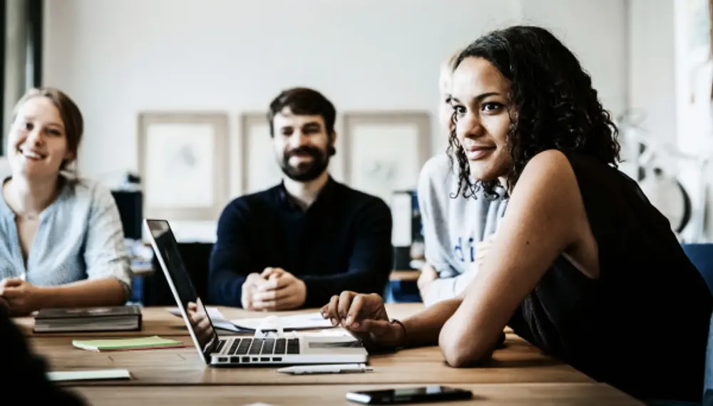 Business leaders in a meeting
