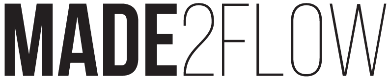 black made2flow logo