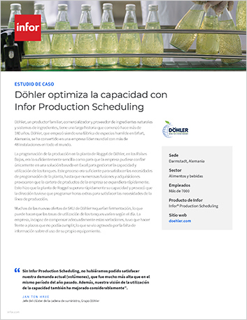 th Döhler optimizes capacity utilization with Infor Production Scheduling Case Study Spanish Spain 