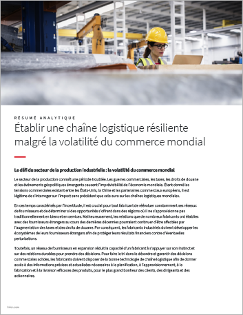 th Build a resilient supply chain despite   global trade volatility Executive Brief French 1.png
