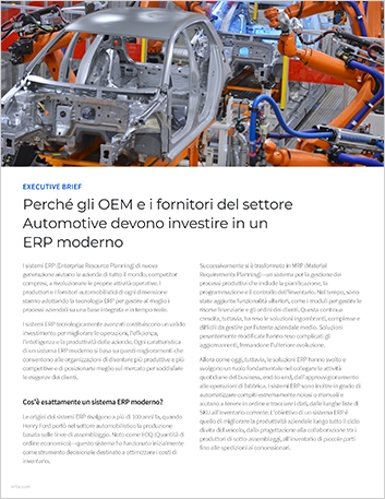 th Why automotive OEMs and   tier suppliers should invest in a modern ERP Executive Brief Italian