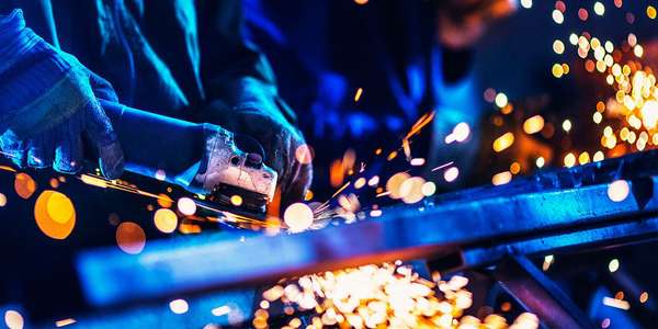 metal grinding welding fabrication   production sparks  