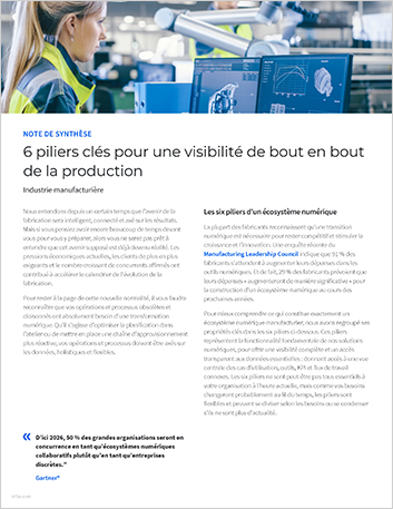 6 key manufacturing pillars for end to   end visibility Executive Brief French France 457px