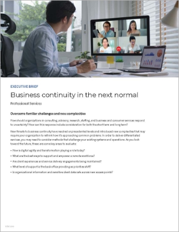 Business continuity in the next normal Executive Brief English