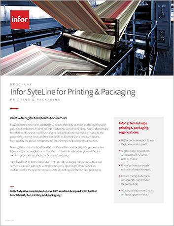  Infor SyteLine for Printing and Packaging   Brochure English    