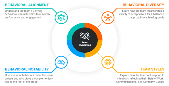 Graph showing the top behavioral elements of team dynamics