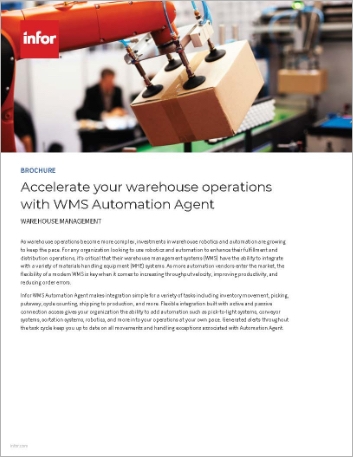 Accelerate  your warehouse operations wiWMS Automation Agent Brochure English